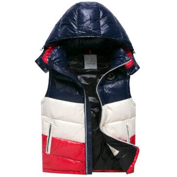 MONCLER COATS CATEGORY MEN & WOMEN - NAVY BLUE WHITE & RED