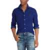 ראלף לורן-RL SHIRT MEN'S LONG BLUE
