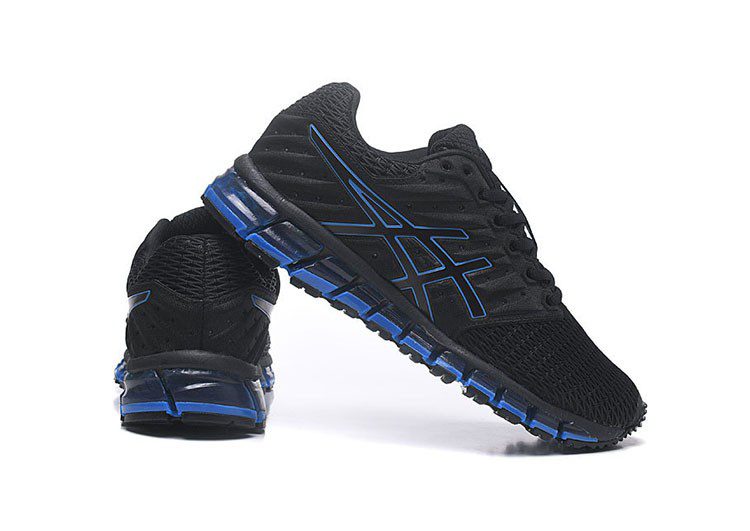 נעלי אסיקס-ASICS - Black & Blue Border – תמונה 4