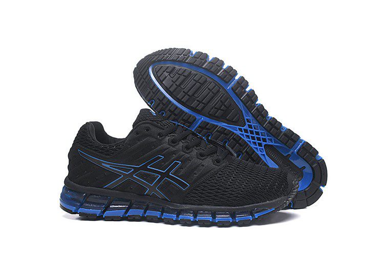 נעלי אסיקס-ASICS - Black & Blue Border – תמונה 6