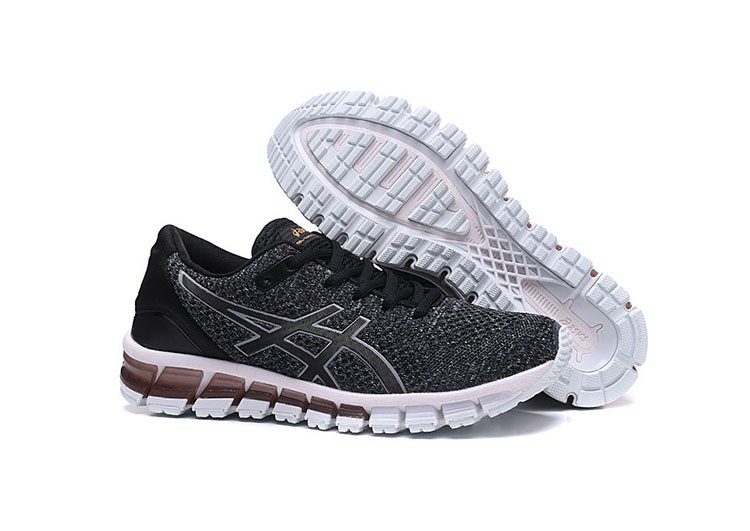 נעלי אסיקס-ASICS - KNIT 2 -Black Gray Red White – תמונה 6