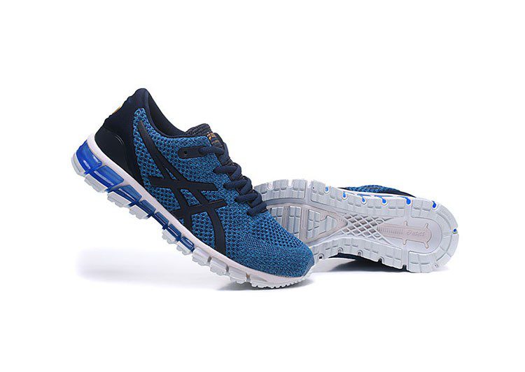 נעלי אסיקס-ASICS - KNIT 2 - Blue & White – תמונה 3
