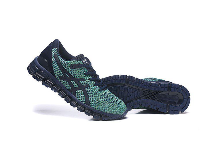 נעלי אסיקס-ASICS - KNIT 2 - Dark Green - Blue – תמונה 3