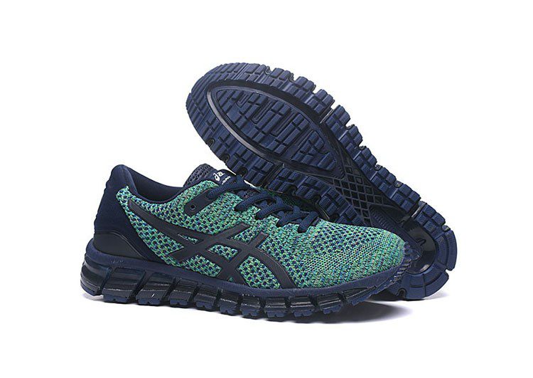 נעלי אסיקס-ASICS - KNIT 2 - Dark Green - Blue – תמונה 6