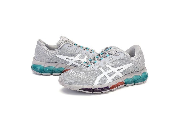 נעלי אסיקס-ASICS - QUANTUM - Acquard Noodles JCQ - Light Gray Blue - Female – תמונה 3