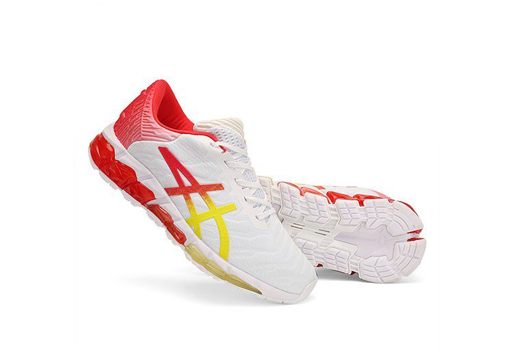 נעלי אסיקס-ASICS - QUANTUM - White - Powder – תמונה 5