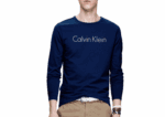 CK Long Sleeve Round Neck-Navy Blue