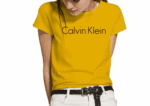 CK Round Neck Short Sleeve Women-Yellow
