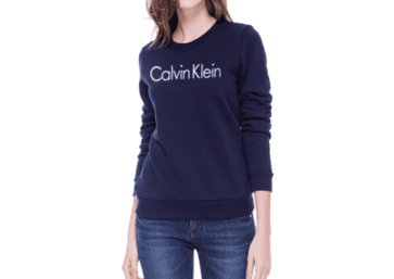 CK Round Neck Sweater Women-Navy Blue