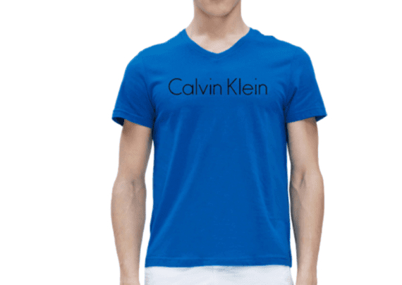 CK Short Sleeve T-shirt Men V - Blue