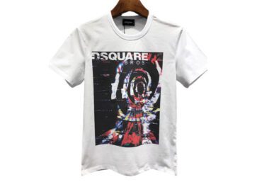 DSQUARED2 TSHIRT MEN SHORT - White Red Black