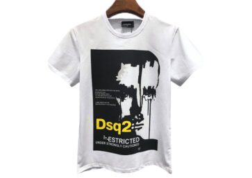 DSQUARED2 TSHIRT MEN SHORT - White and Black Art