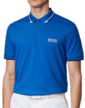 בוס-HUGO BOSS POLO TSHIRT MEN'S- Tory Blue