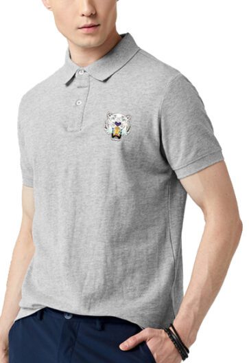 KENZO-קנזו חולצות פולו שרוול קצר לגברים - Gray