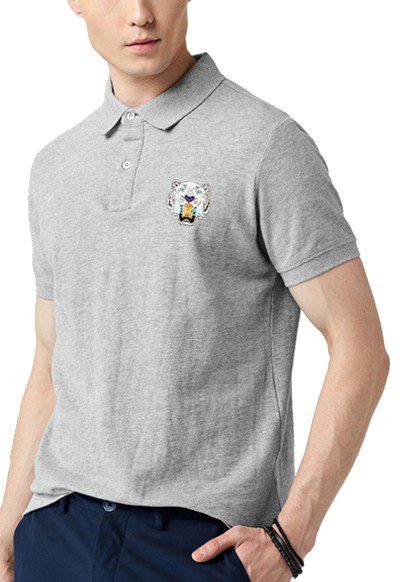 KENZO-קנזו חולצות פולו שרוול קצר לגברים - Gray