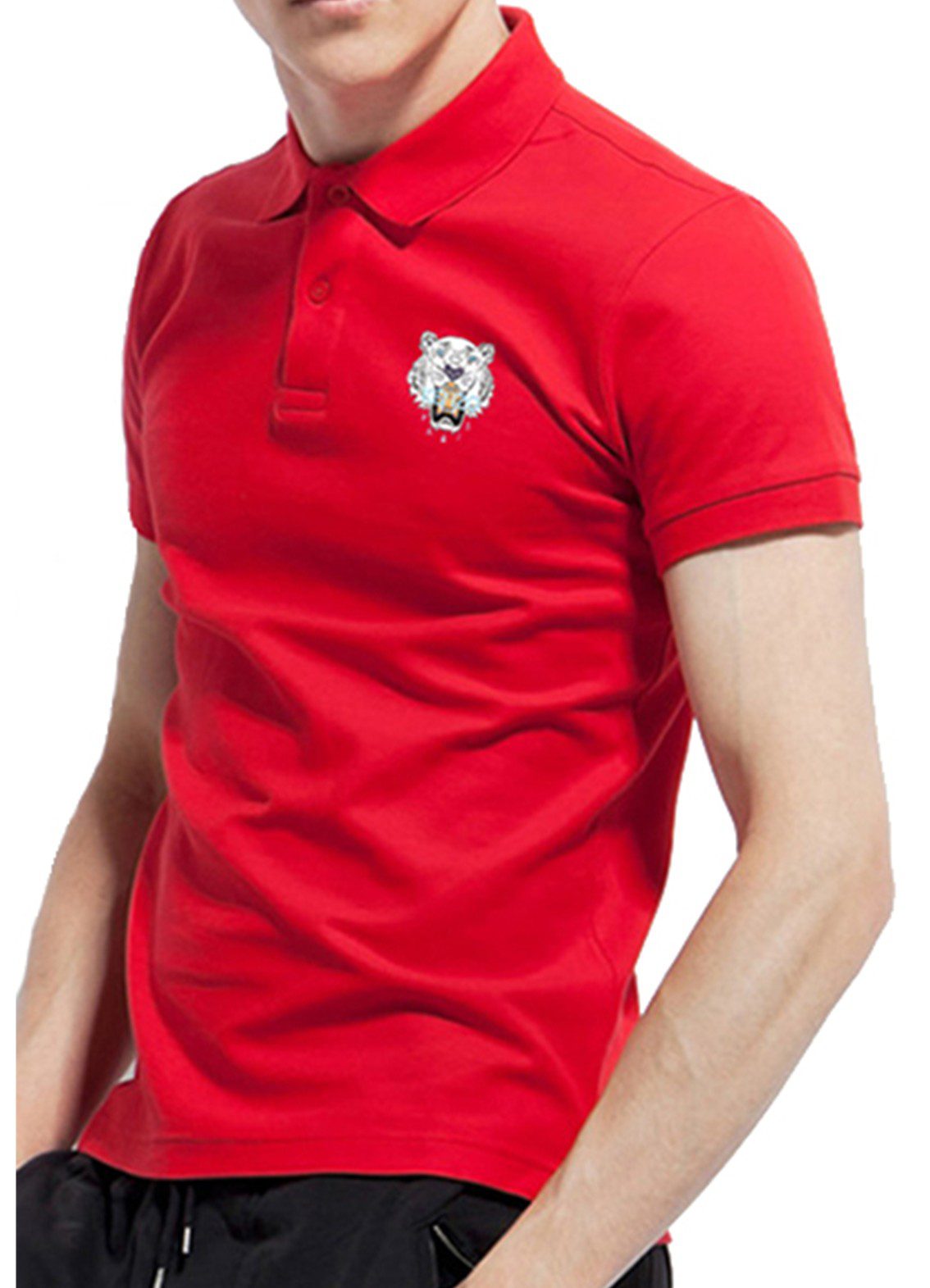 KENZO-קנזו חולצות פולו שרוול קצר לגברים - Red
