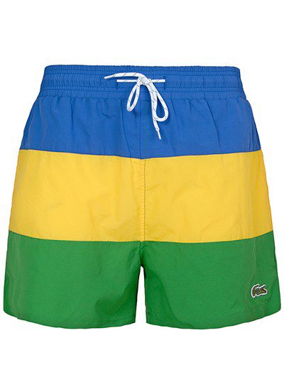 לקוסט-LACOSTE SWIM BEACH MEN - Yellow - Green - Blue