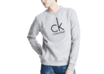 Large CK round neck sweater men-Gray