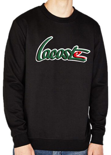 לקוסט-LACSOTE  SWETER MEN DESGIN- BLACK