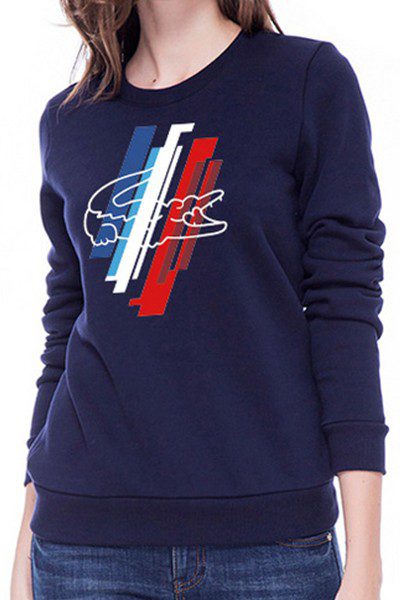 לקוסט-LACSOTE SWETER WOMEN DESGIN- NAVY BLUE