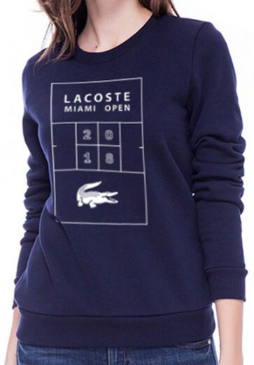 לקוסט-LACSOTE SWETER WOMEN DESGIN- NAVY BLUE