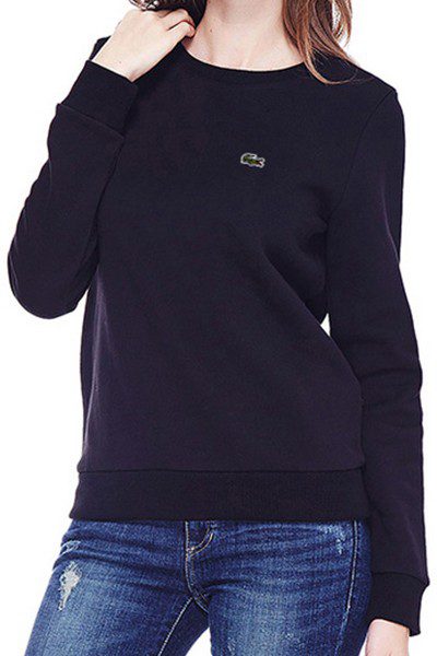 לקוסט-LACSOTE SWETER WOMEN DESGIN- BLACK