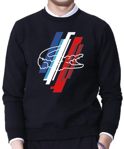 לקוסט-LACSOTE SWETER MEN DESGIN- BLACK