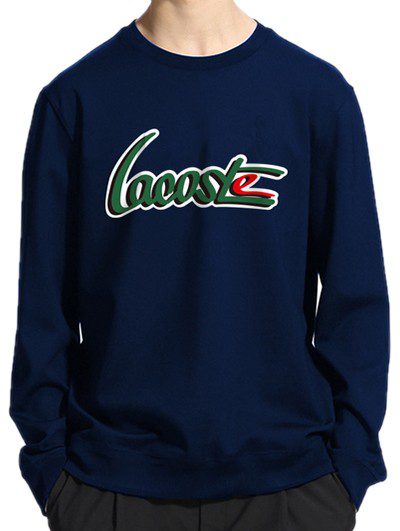 לקוסט-LACSOTE SWETER MEN DESGIN- NAVY BLUE