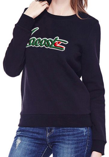 לקוסט-LACSOTE  SWETER WOMEN DESGIN- BLACK