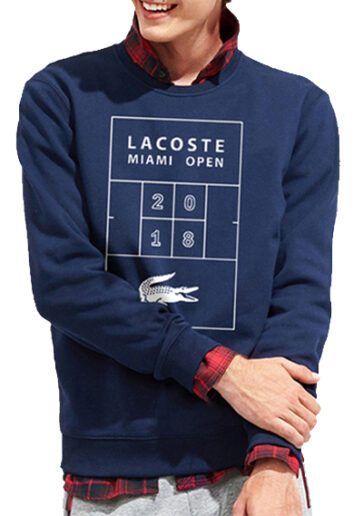 לקוסט-LACSOTE SWETER MEN DESGIN- NAVY BLUE