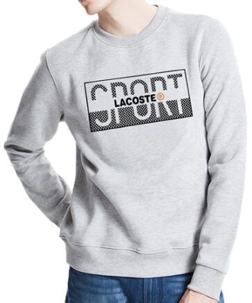 לקוסט-LACSOTE  SWETER MEN DESGIN- GRAY