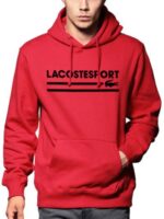 לקוסט-LACSOTE HOODIES MEN DESGIN - RED