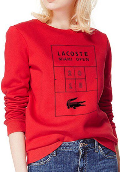 לקוסט-LACSOTE SWETER WOMEN DESGIN- RED