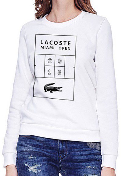 לקוסט-LACSOTE SWETER WOMEN DESGIN- WHITE