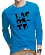 לקוסט-LACSOTE TSHIRT MEN LONG DESGIN - BLUE