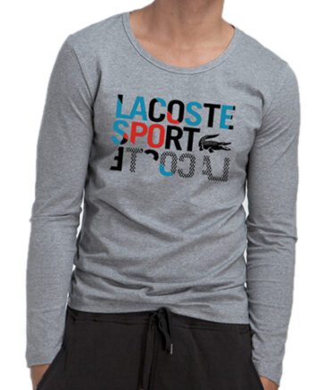 לקוסט-LACSOTE TSHIRT MEN LONG DESGIN - GRAY