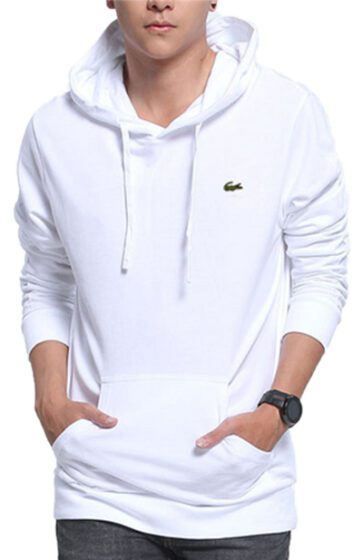 לקוסט-LACSOTE  SWETER MEN DESGIN- WHITE