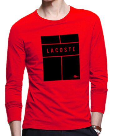 לקוסט-LACSOTE TSHIRT MEN LONG DESGIN - RED