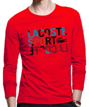 לקוסט-LACSOTE TSHIRT MEN LONG DESGIN - RED