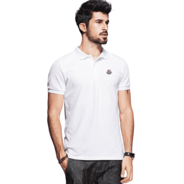 MONCLER POLO SHORT MEN BLACK AND BLUE 