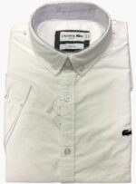 לקוסט-LACOSTE SHIRT MEN SHORT - WHITE