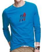 לקוסט-LACSOTE TSHIRT MEN LONG DESGIN - BLUE