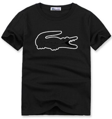 לקוסט-LACSOTE TSHIRT DESGIN MEN SHORT - Black