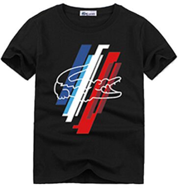 לקוסט-LACSOTE TSHIRT DESGIN MEN SHORT - Black