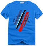 לקוסט-LACSOTE TSHIRT DESGIN MEN SHORT - Blue