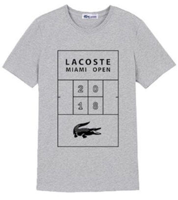 לקוסט-LACSOTE TSHIRT DESGIN MEN SHORT - Gray