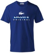 לקוסט-LACSOTE TSHIRT DESGIN MEN SHORT - Navy Blue