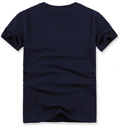 לקוסט-LACSOTE TSHIRT DESGIN MEN SHORT - Navy Blue
