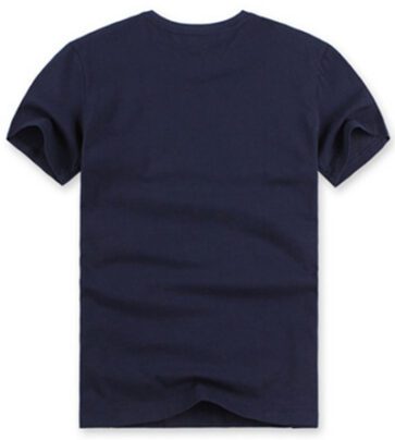 לקוסט-LACSOTE TSHIRT DESGIN MEN SHORT – Navy Blue & White Logo (3)