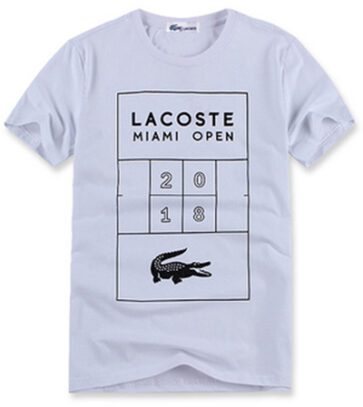לקוסט-LACSOTE TSHIRT DESGIN MEN SHORT - White